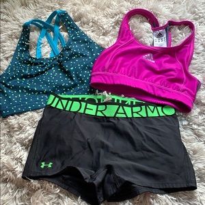 Sports bras & spandex!!!